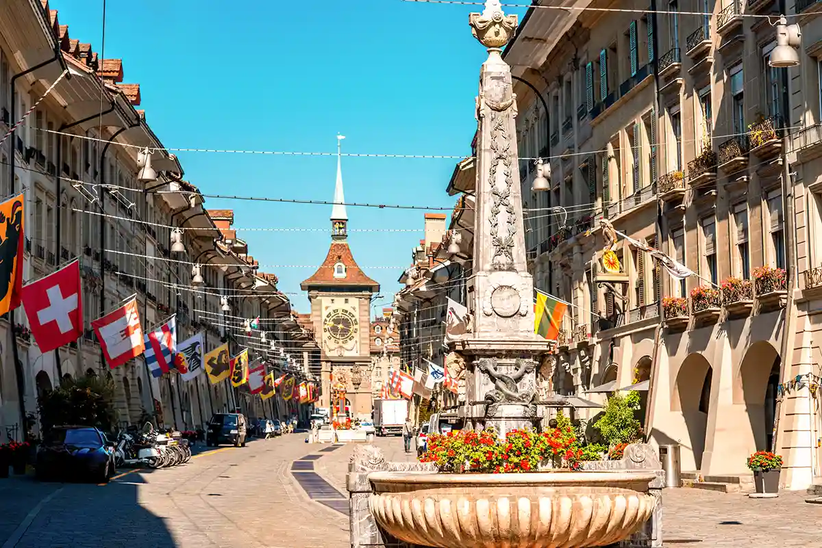 Famous Clock Tower in Bern City